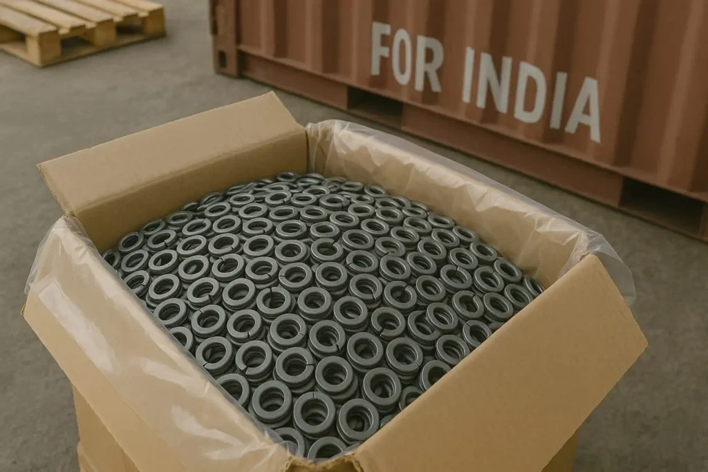 packaging of spring washers